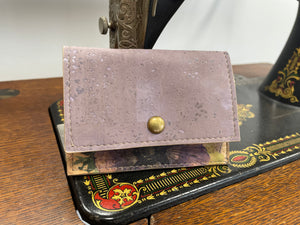 Minimalist Cork Wallet - Lavender and Purple Anemone