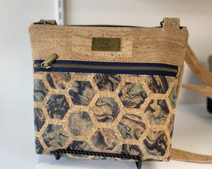 Essential Crossbody Cork Bag - Surface with Galaxy Hexagon Accent